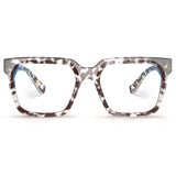 A pair of Cougar oversized square eyeglasses with a brown, white, and gray tortoiseshell pattern, shown from the front on a white background.
