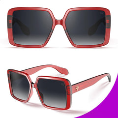 Burgundy Red/Gradient Grey