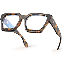 Amber Tortoise Blue Light Glasses on a white background