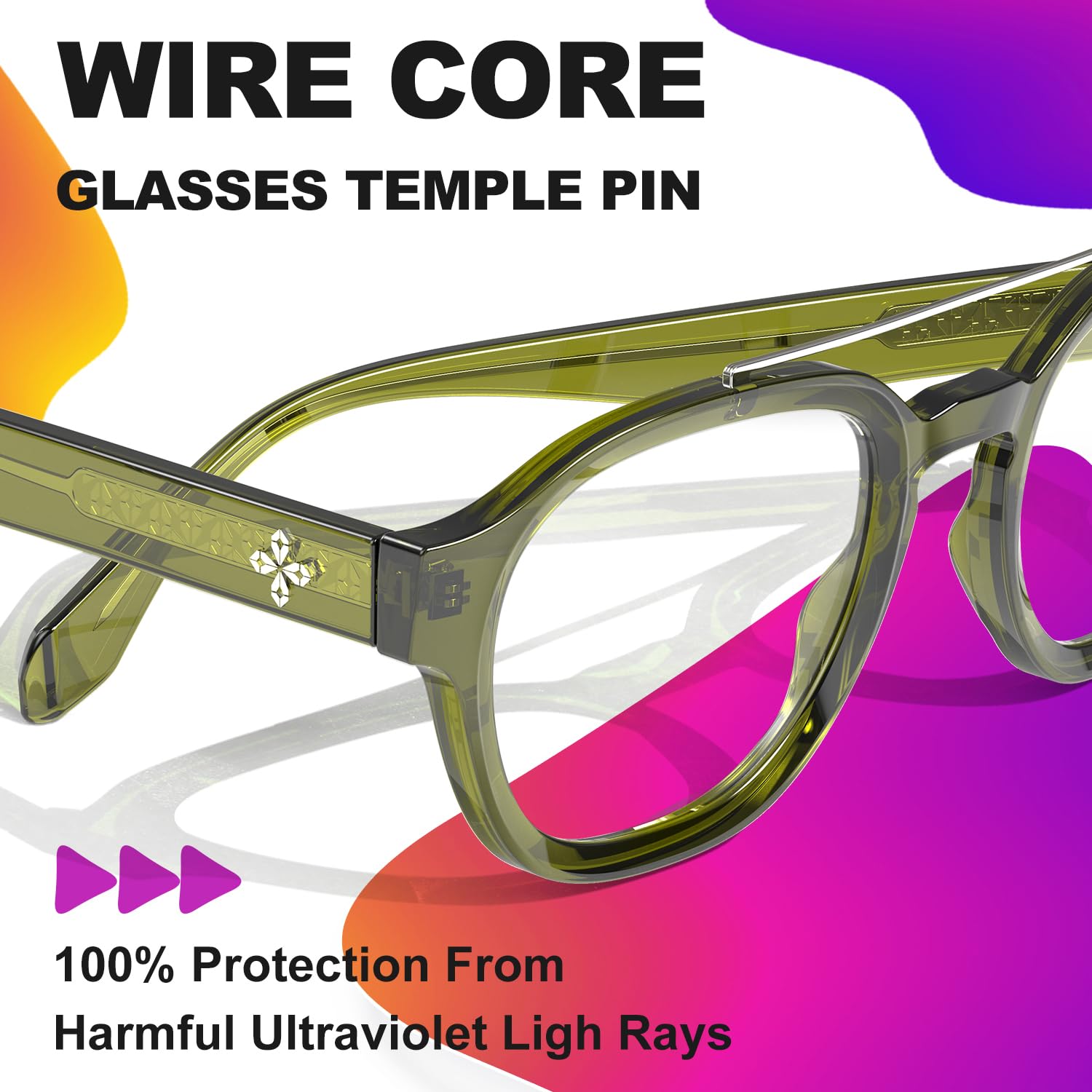 VisoOne Sanford Cute Blue Light Glasses Aviator Style Eyewear